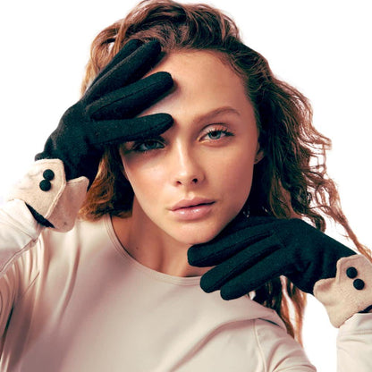 Holly Land GL06 Women Black gloves