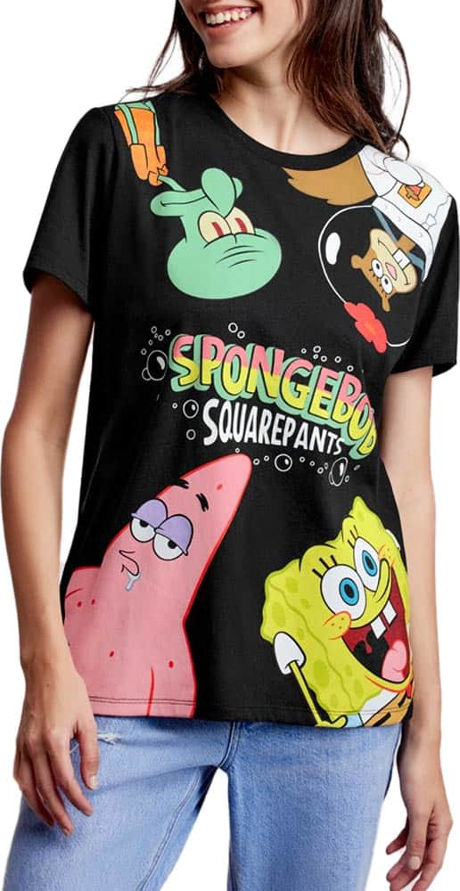 Bob Esponja JP33 Women Black t-shirt