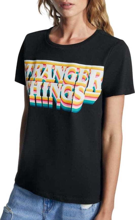 Stranger Things JP23 Women Black t-shirt