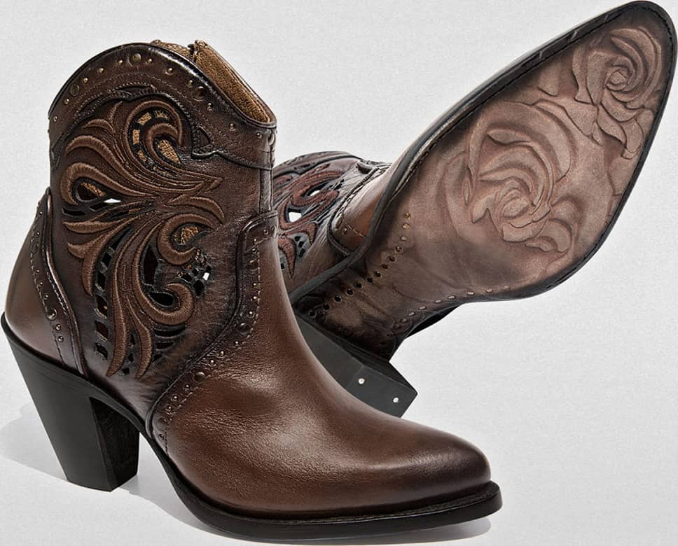 Rio Grande 9001 Women Brown Cowboy Boots Leather - Beef Leather