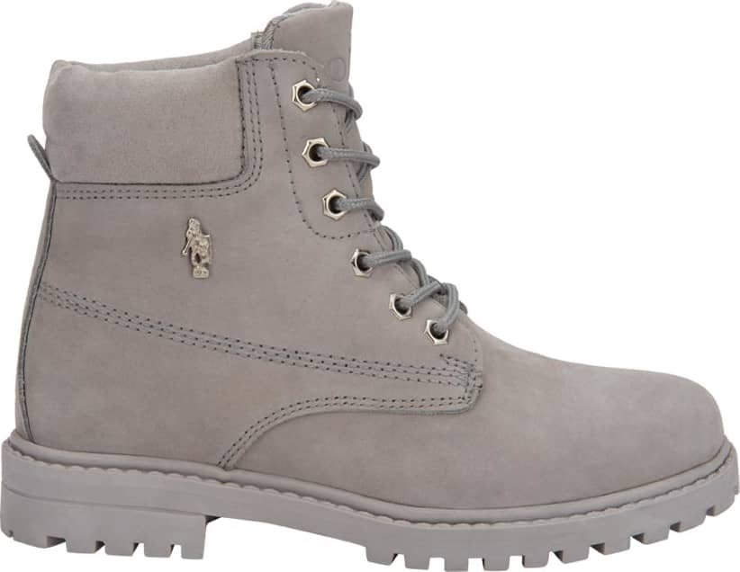 Hpc Polo 215 Women Gray Boots Leather - Beef Leather