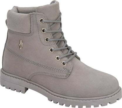 Hpc Polo 215 Women Gray Boots Leather - Beef Leather