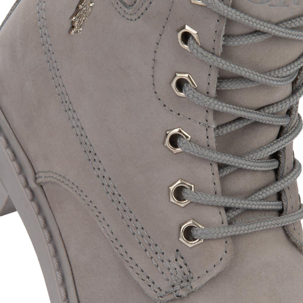 Hpc Polo 215 Women Gray Boots Leather - Beef Leather