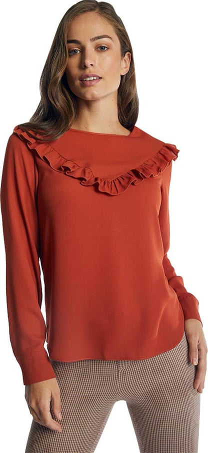 Yaeli Fashion 3718 Women Rojo Ladrillo Blouse