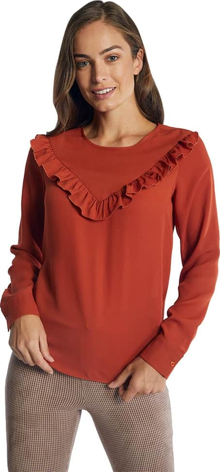 Yaeli Fashion 3718 Women Rojo Ladrillo Blouse