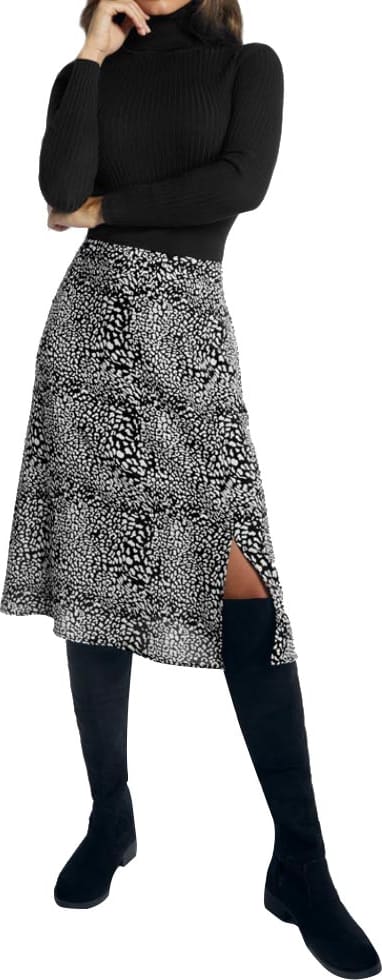 Yaeli Fashion 3711 Women White/black skirt