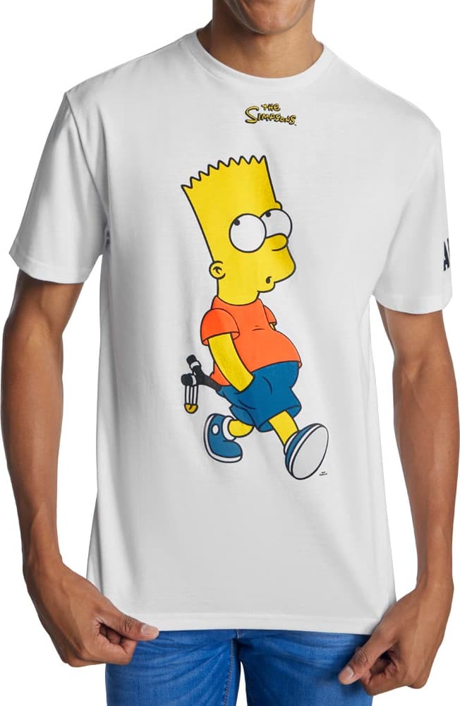 The Simpsons BART Men White t-shirt