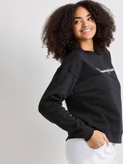 Champion 3001 Women Black sweatshirt