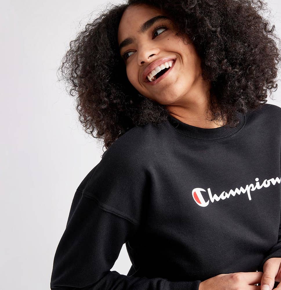 Champion 3001 Women Black sweatshirt