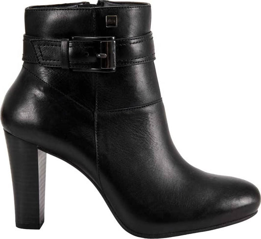 Flexi 3710 Women Black Booties Leather