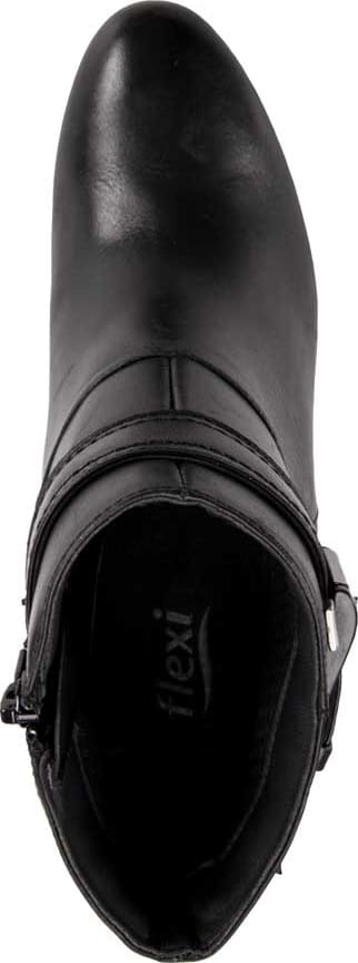 Flexi 3710 Women Black Booties Leather