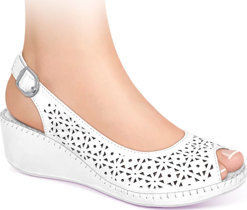 Shosh 1331 Women White Sandals