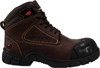 Swiss Brand 0701 Men Mocha Boots Leather