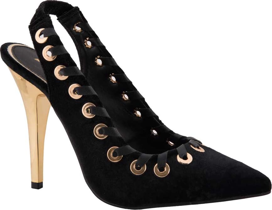 Paris Hilton P504 Women Black Heels