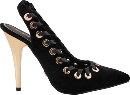 Paris Hilton P504 Women Black Heels