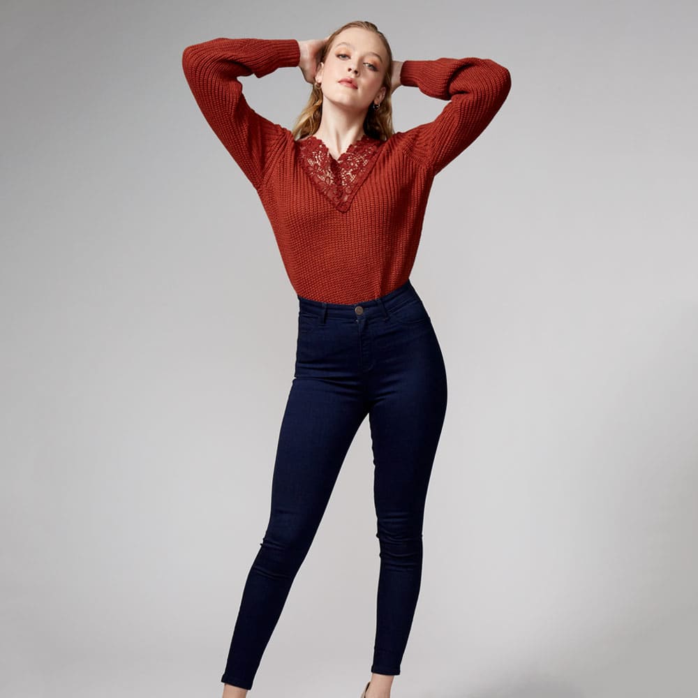 Atmosphere Dnm 0343 Women Navy Blue jeans casual