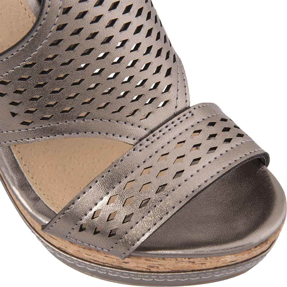 Vi Line Fashion 1477 Women Pewter Sandals