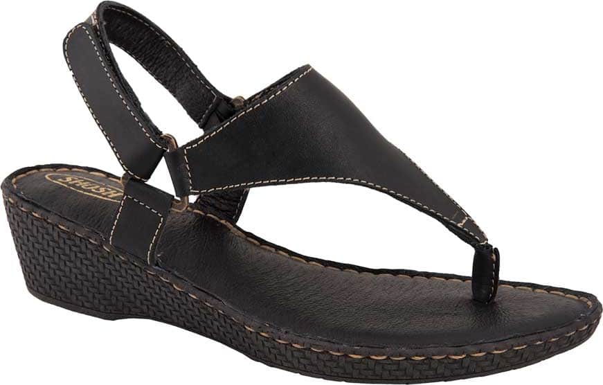 Shosh 1200 Women Black Sandals Leather