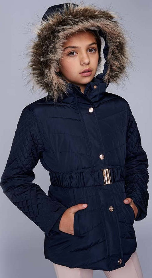 Pink By Price Shoes DRE4 Girls' Navy Blue coat / jacket