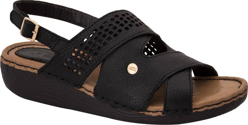 Lobo Solo 1278 Women Black Sandals Leather