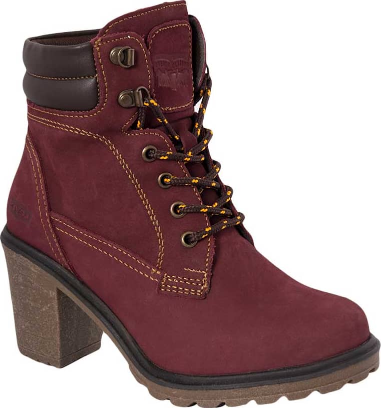 Levi's 6371 Women Wine Booties Leather - Beef Leather