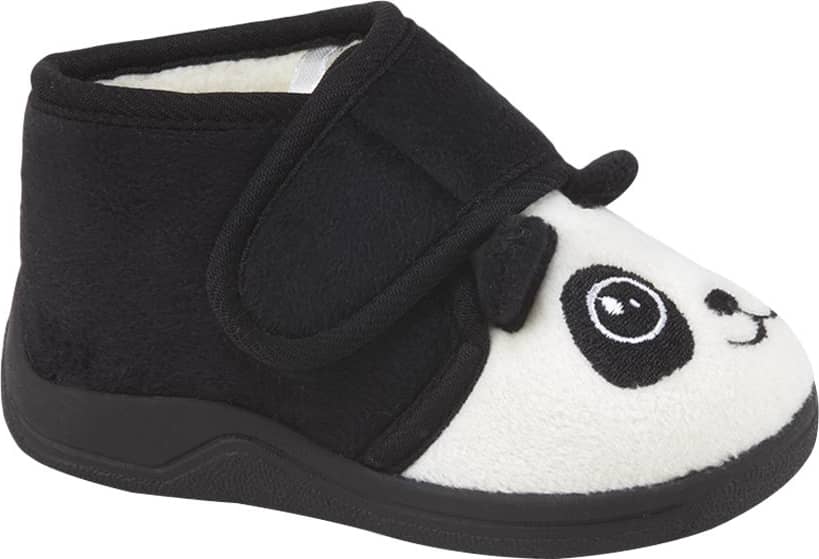 Schatz Kids ANDA Boys' White/black Slippers