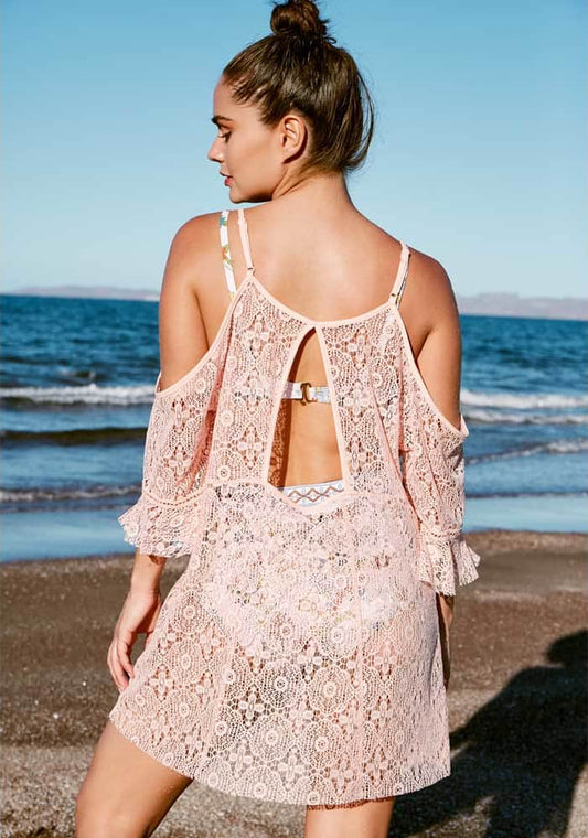 Holly Land 3M72 Women Pale Pink beach cover up
