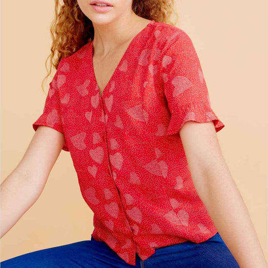 Holly Land WT14 Women Red Blouse