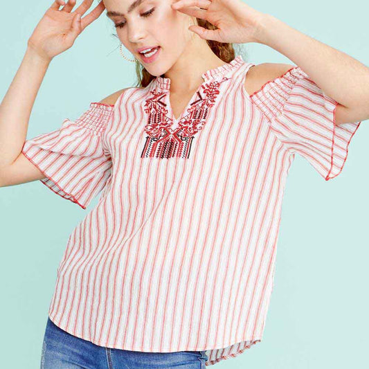 Holly Land WT23 Women Red Blouse
