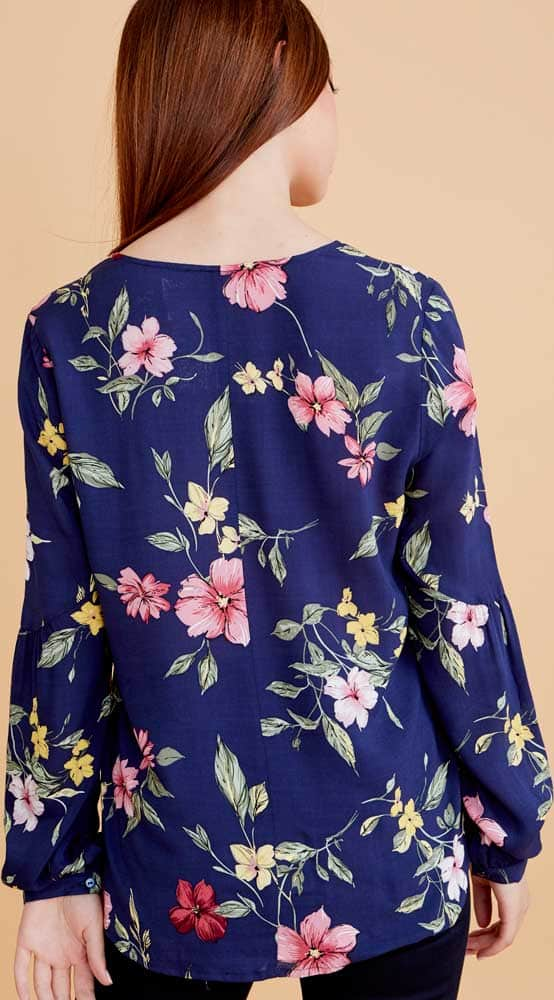 Holly Land W079 Women Navy Blue blouse