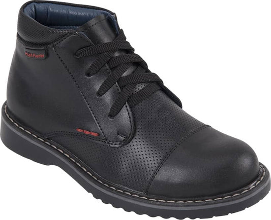 Hush Puppies1 1056 Boys' Black Boots Leather - Beef Leather