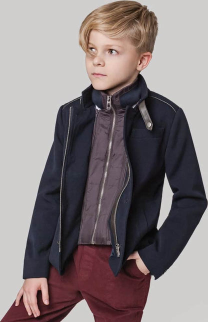 Kebo Kids 733A Boys' Navy Blue coat