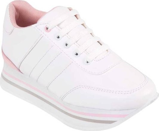 Urban Shoes 3402 Girls' White urban Sneakers