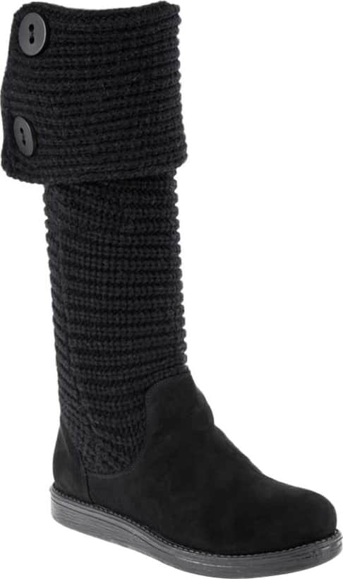 Pink By Price Shoes 6136 Women Black knee-high boots
