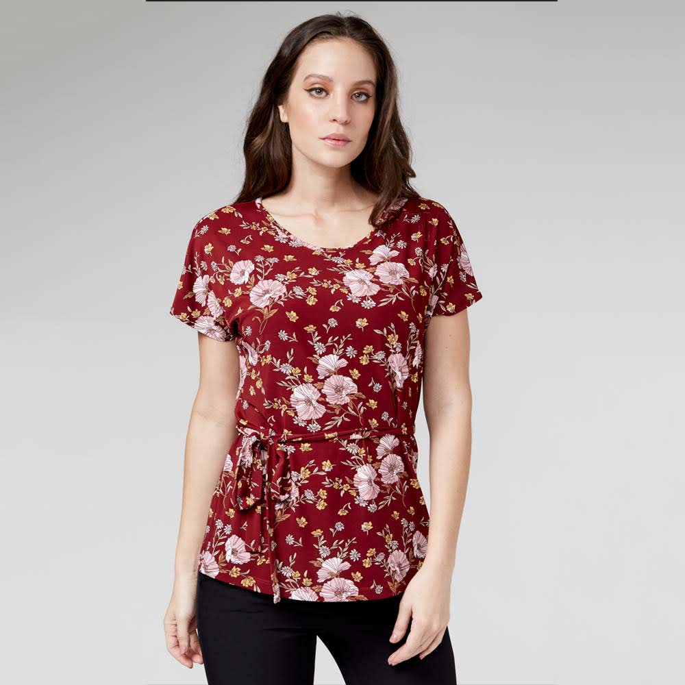 Yaeli Fashion 0309 Women Wine Blouse