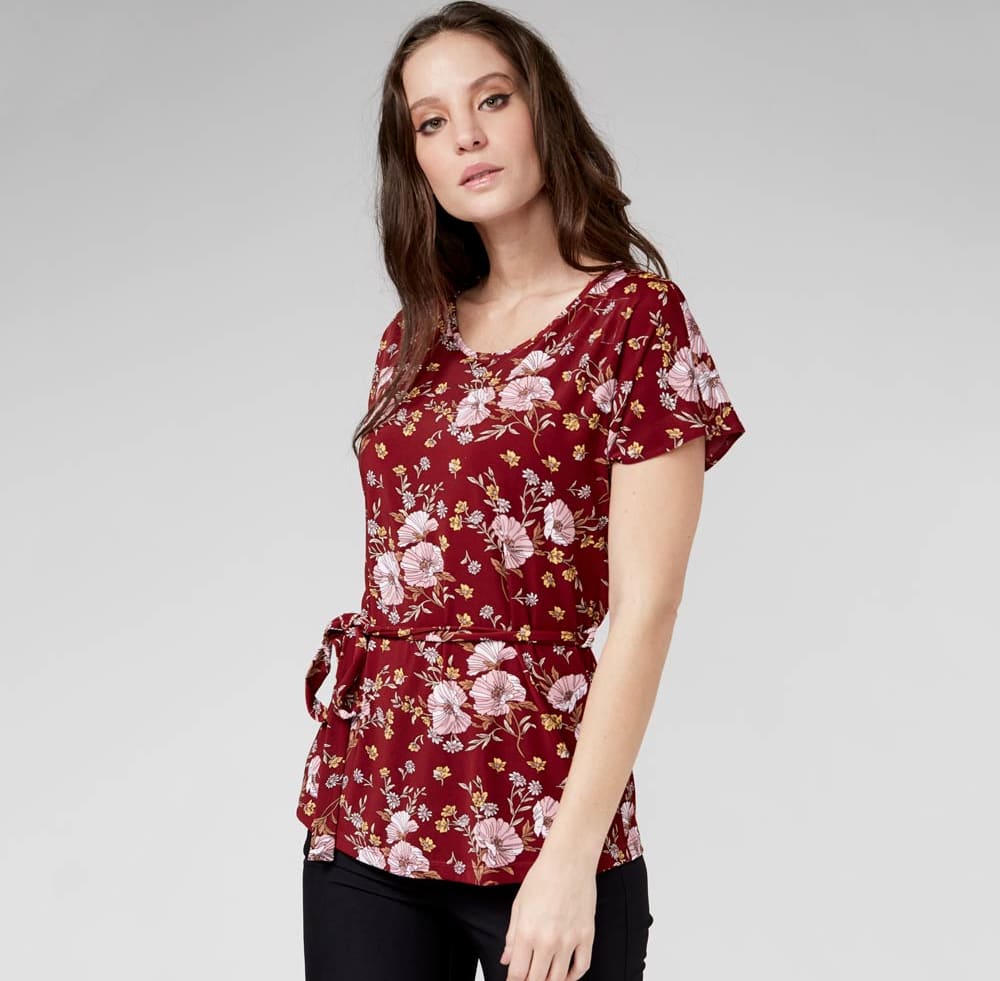 Yaeli Fashion 0309 Women Wine Blouse