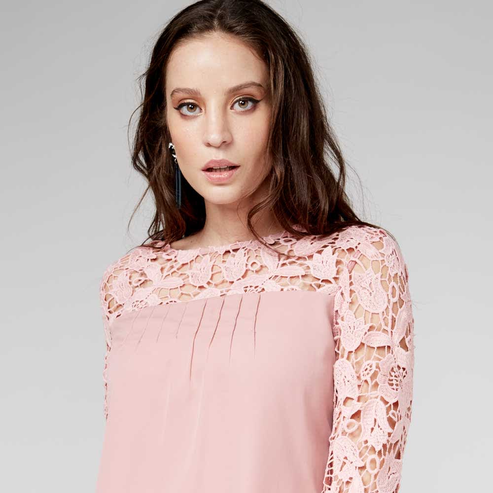 Yaeli Fashion 8000 Women Pale Pink Blouse