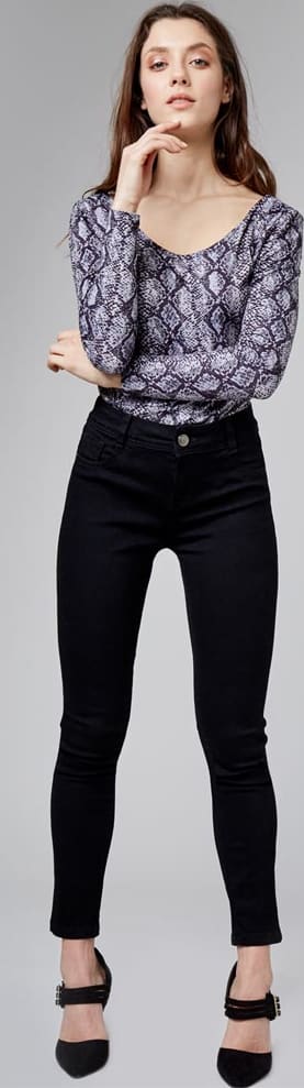 Fergino PS3 Women Black jeans casual