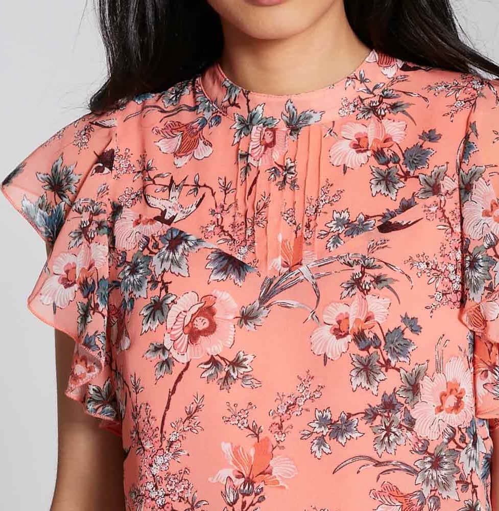 Holly Land 2138 Women Coral Blouse