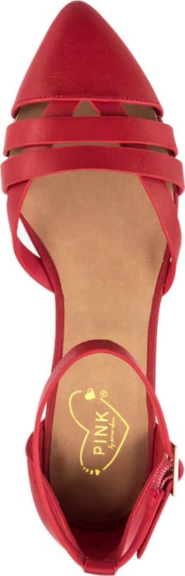 Pink By Price Shoes SS80 Women Red ballet flat / flats