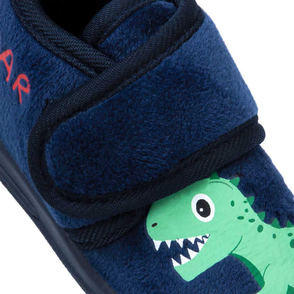 Schatz Kids 0035 Boys' Navy Blue Slippers