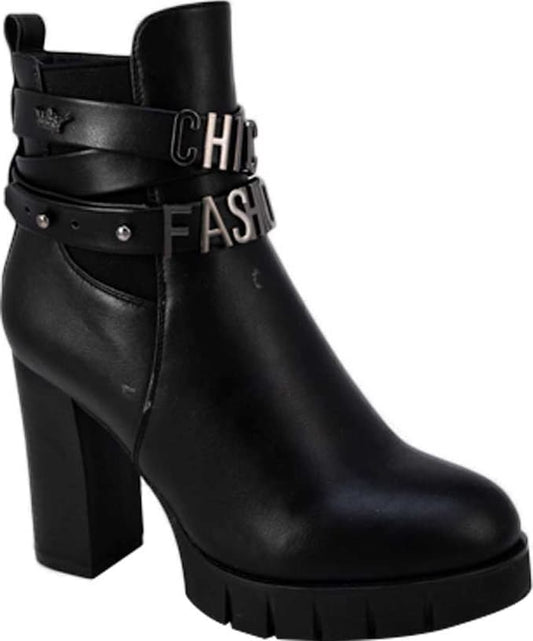 Paris Hilton A38B Women Black Boots