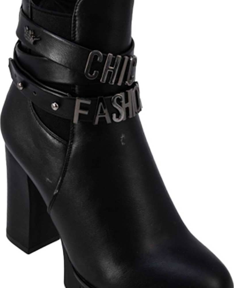 Paris Hilton A38B Women Black Boots