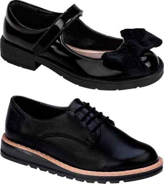 Vivis Shoes Kids 1003 Girls' Black 2 pairs kit Shoes