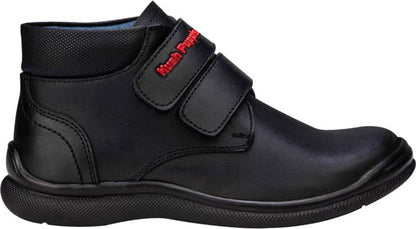Hush Puppies1 0115 Boys' Black Boots Leather - Beef Leather