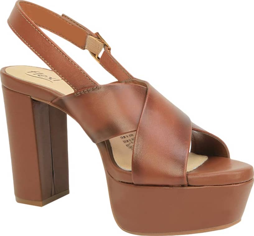 Flexi 3707 Women Brown Sandals Leather - Beef Leather
