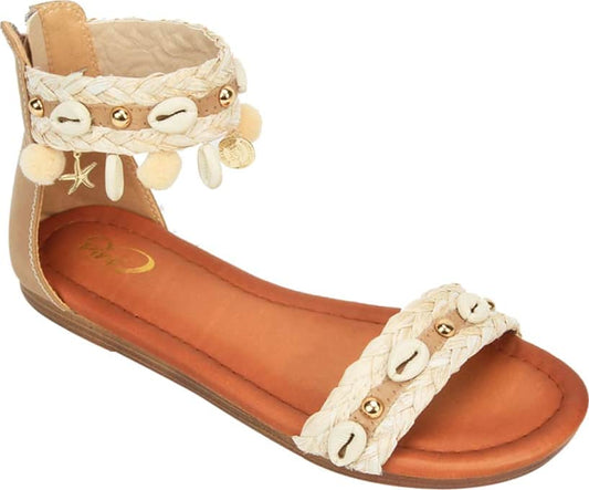 Pink By Price Shoes 4580 Women Beige Sandals