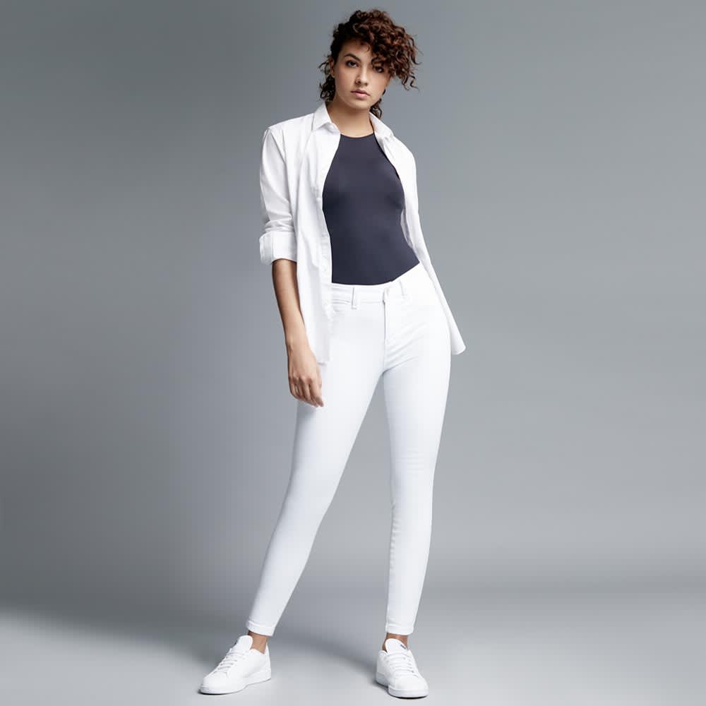 Fergino 2161 Women White jeans casual