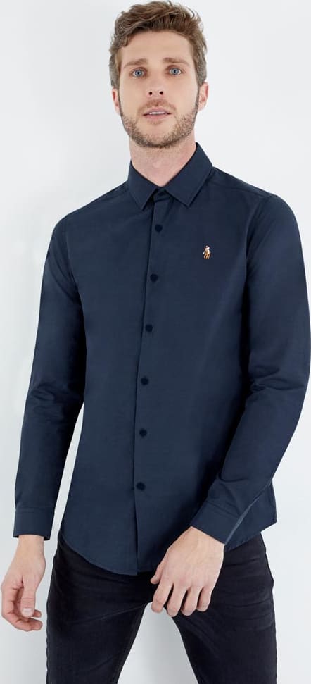 Hpc Polo PRSF Men Navy Blue Shirt